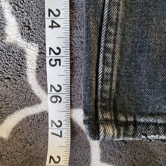 Abercrombie & Fitch The Ankle Straight Ultra High Rise Jean Size 26 Black 90s - Picture 7 of 9